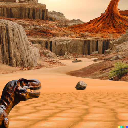 Dinosaurs living on Mars