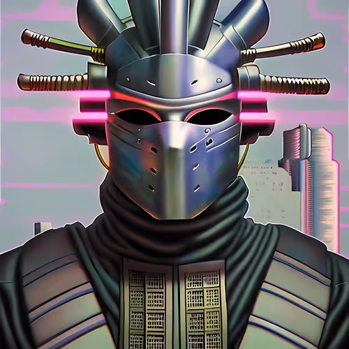 Royal Ronin - 1/1 Cyberpunk Samurai AI Art