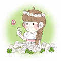 a variety of flowers and girls