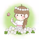 a variety of flowers and girls