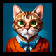 Nerd cats with glasses