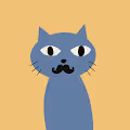 Muse the mustache cat - old