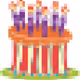 Pixel Birthday Cake