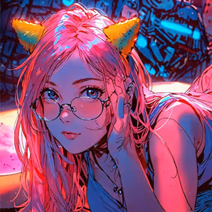 Neon Prety Woman Anime