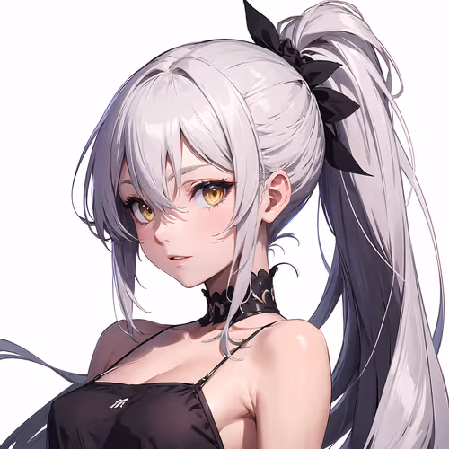 AI Illustrations of cute ponytail girl