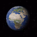 The planets and moons