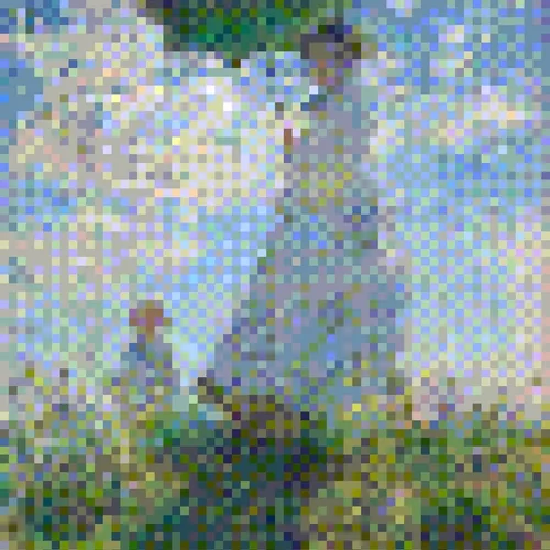 Pixelated Motion: Monet Reimagined