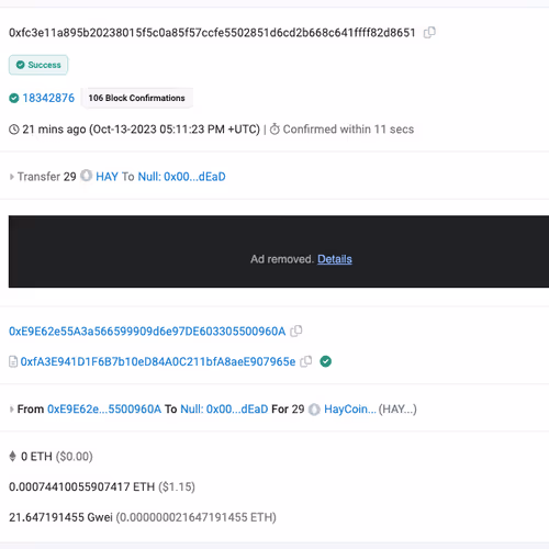 Ash $Hay Burn Oct 2023