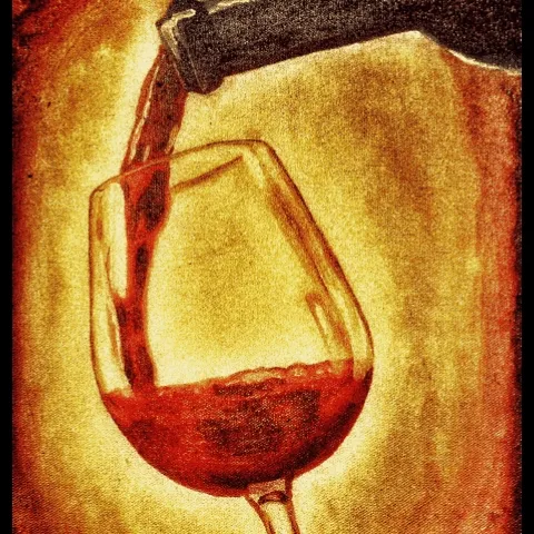 A glass of wine by RENOV