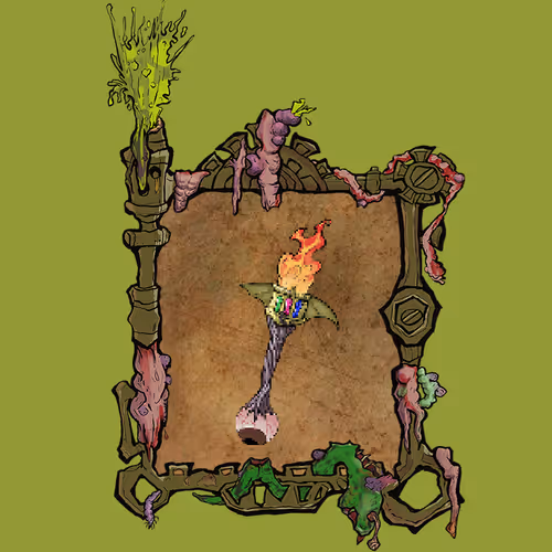 Monster Cave - Precious  torch photo - old
