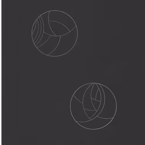 Spherical Drawing Against White Cube