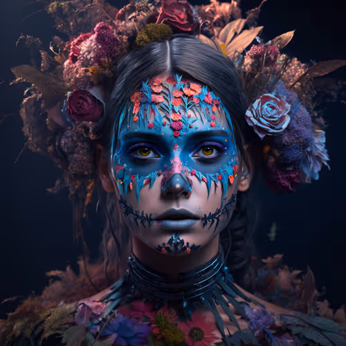 Floral ancient goddesses