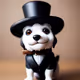 Dog with top haT