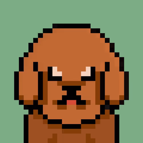 Pixel art poodle