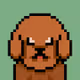 Pixel art poodle