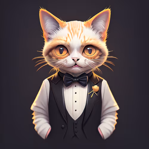Animals wearing tuxedo