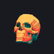 Skull in paradise - old