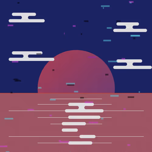 Sunset on Glitch by 0xAnomali