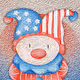 USA Clown Digital Oil-paint - old