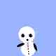 snow man hair