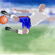 Soccer kick Covid