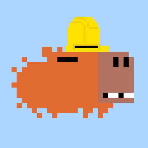 fuck it capybara with a construction hat