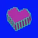 3d Pixel Hearts - old