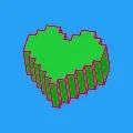 3d Pixel Hearts - old