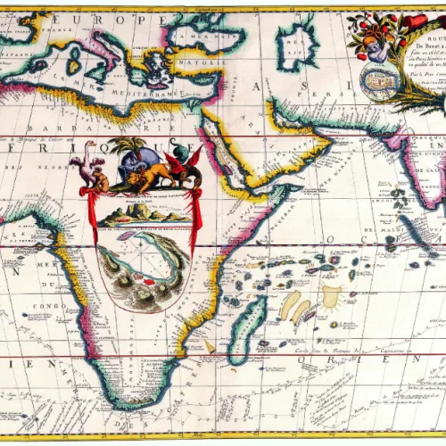 An old map of Africa from the 16th century