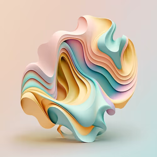 Pastel Waves Abstraction by Anon