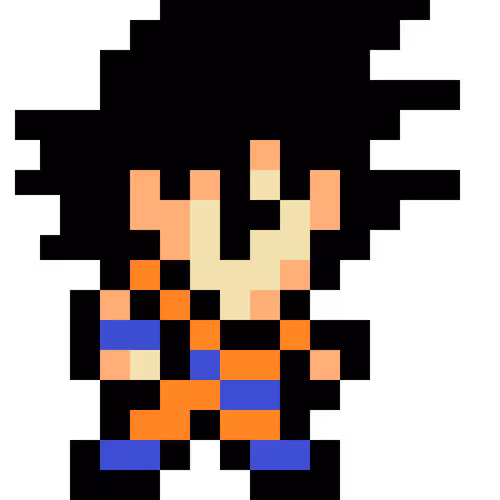 pixel art goku colection