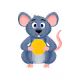 Rat Holding Coin - old