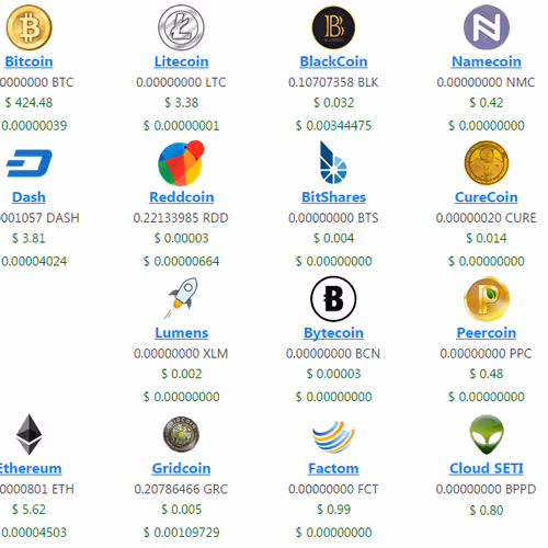 ETH 5$ BTC 420$ LTC 3$