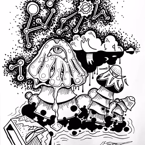 KNP. Unique Inked Pareidolias