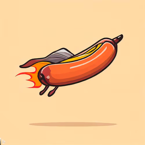 flying hot dog!