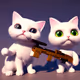 3D ACTION HERO-DUO CAT NFT COLLECTION.V2