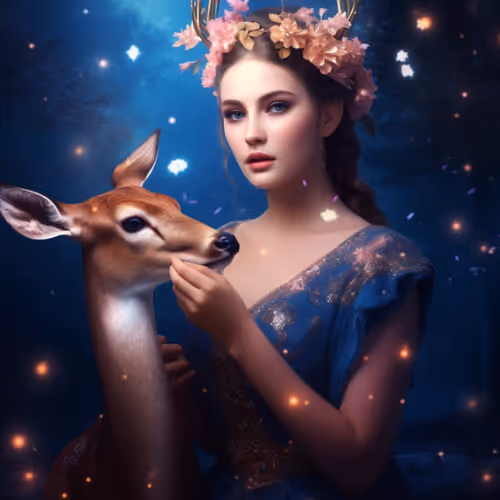 Magical forest fairies