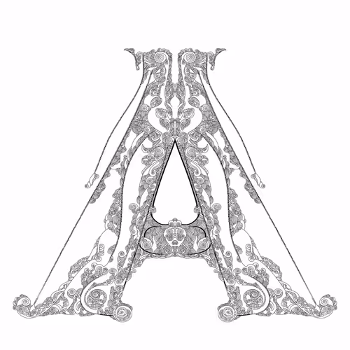 Alphabet, Black and White