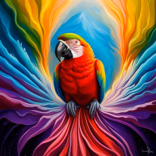 Amused Parrot a Limited Edition Collection of Parrot Art