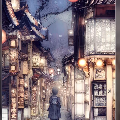 winter scenery.