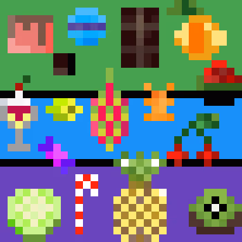 International desserts and fruit