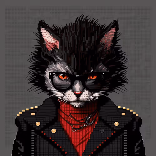 Pixel crypto cat