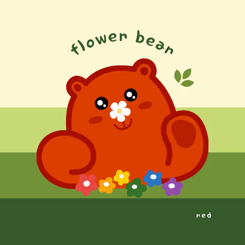 lovely cute flower bears