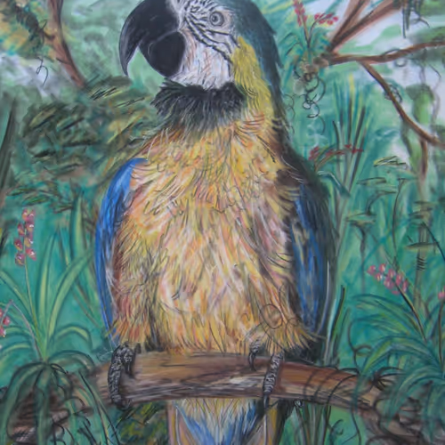 1/1 acrylic, pastel and pencil handdrawings