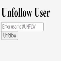 Unfollow Button