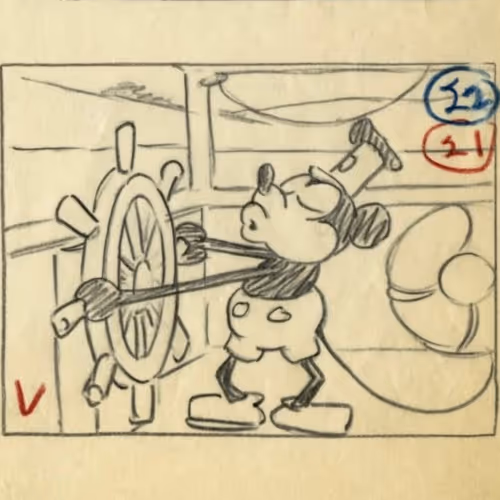 Steamboat Willie Story script.