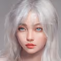 White haired beauty