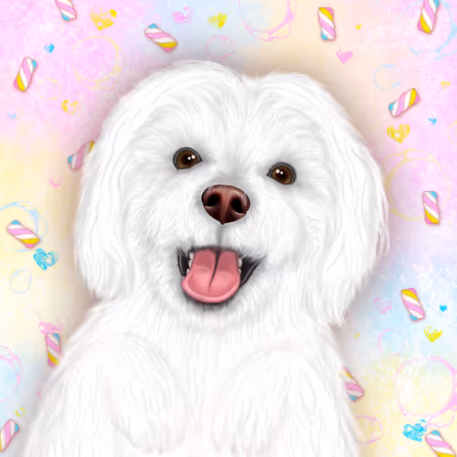 "Marshmallow" Cute dog
