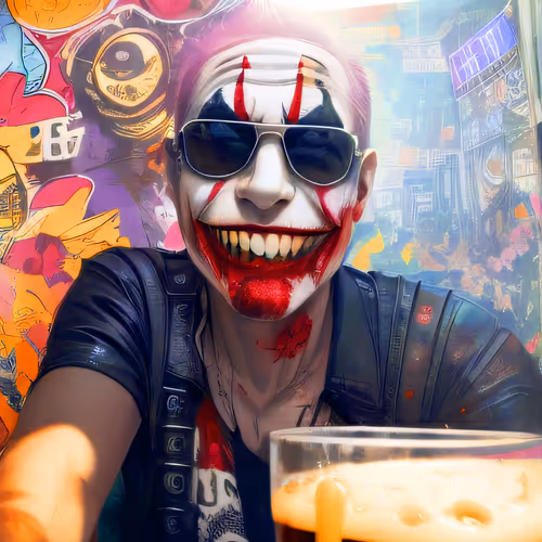 Joker Punk Self Portrait