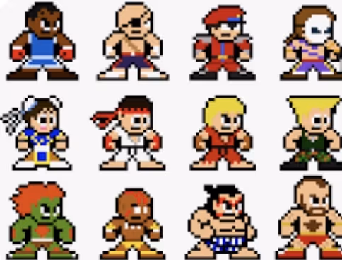 PIXEL STREET FIGHTER NFT ART..